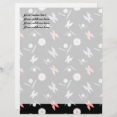 蝶レタパーソナライズされたーヘッド レターヘッド (正面/裏面)