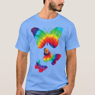 蝶レトロ絞り染め Tシャツ