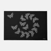 蝶レースのよう模様 ドアマット (正面)