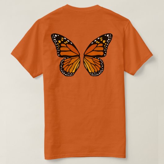 蝶ワイシャツのかわいい蝶によっては衣裳の上が飛びます Tシャツ (デザイン裏面)
