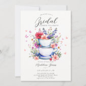 蝶ワイルドフラワーズガーデンティーブライダルシャワー 招待状 (正面)