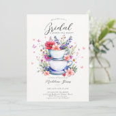 蝶ワイルドフラワーズガーデンティーブライダルシャワー 招待状 (スタンド正面)