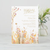 蝶ワイルドフラワーズガーデンブライダルシャワー 招待状 (スタンド正面)