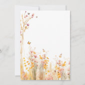 蝶ワイルドフラワーズガーデンブライダルシャワー 招待状 (裏面)