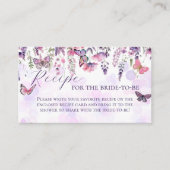 蝶ワイルドフラワーズブライダルシャワーレシピ エンクロージャーカード (正面)