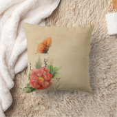 蝶ヴィンテージの装飾 クッション (ブランケット)