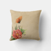 蝶ヴィンテージの装飾 クッション (裏面)