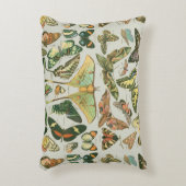 蝶ヴィンテージアンティーク蝶アート アクセントクッション (正面(垂直))