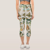 蝶ヴィンテージアンティーク蝶アート カプリレギンス (裏面)