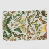 蝶ヴィンテージアンティーク蝶アート ゴルフタオル (横)