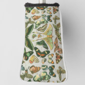 蝶ヴィンテージアンティーク蝶アート ゴルフヘッドカバー (回転90)