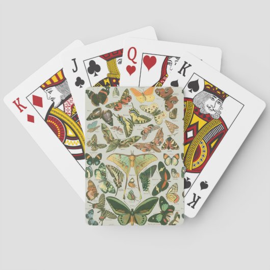 蝶ヴィンテージアンティーク蝶アート トランプ (裏面)