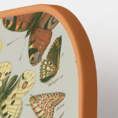 蝶ヴィンテージアンティーク蝶アート ピックルボールラケット (左詳細)