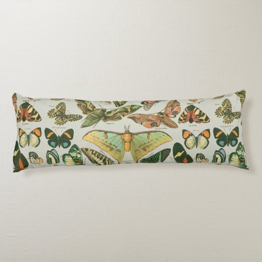 蝶ヴィンテージアンティーク蝶アート ボディピロー (裏面)