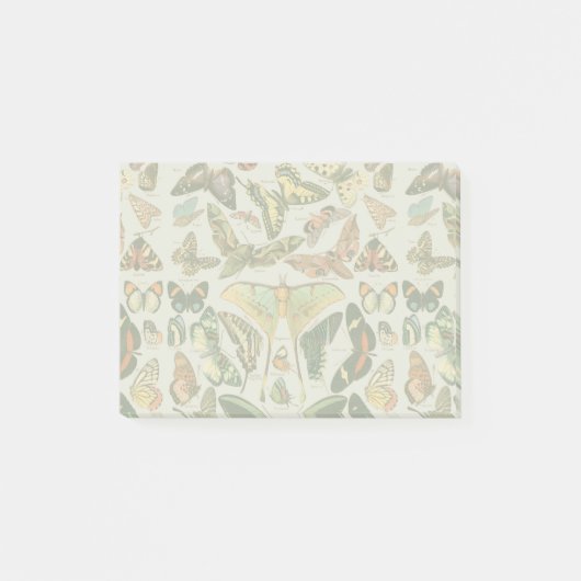蝶ヴィンテージアンティーク蝶アート ポストイット (正面)