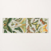 蝶ヴィンテージアンティーク蝶アート ヨガマット (裏面(横))