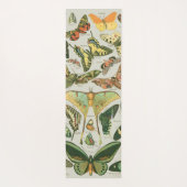 蝶ヴィンテージアンティーク蝶アート ヨガマット (裏面)