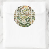 蝶ヴィンテージアンティーク蝶アート ラウンドシール (バッグ)