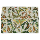 蝶ヴィンテージアンティーク蝶アート ラージペーパーバッグ (正面)