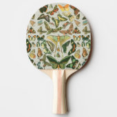 蝶ヴィンテージアンティーク蝶アート 卓球ラケット (裏面)