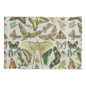 蝶ヴィンテージアンティーク蝶アート 枕カバー (裏面)