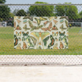 蝶ヴィンテージアンティーク蝶アート 横断幕 (インサイチュ)