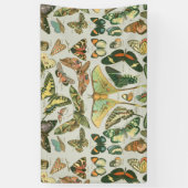 蝶ヴィンテージアンティーク蝶アート 横断幕 (縦)