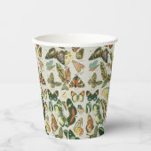 蝶ヴィンテージアンティーク蝶アート 紙コップ (正面)