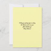 蝶ヴィンテージスタイルクリスマスオーナメントカード サンキューカード (裏面)