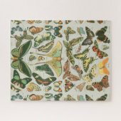 蝶ヴィンテージパター絵画ン蝶 ジグソーパズル (横)