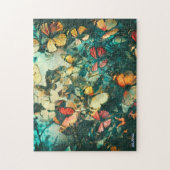 蝶ヴィンテージリラックスカラフル目パズル ジグソーパズル (縦)