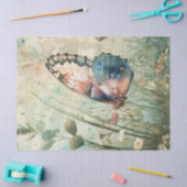 蝶ヴィンテージ手書の手紙の切り離し 薄葉紙 (クラフト)