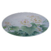 蝶中国の付き花 カッティングボード (角)