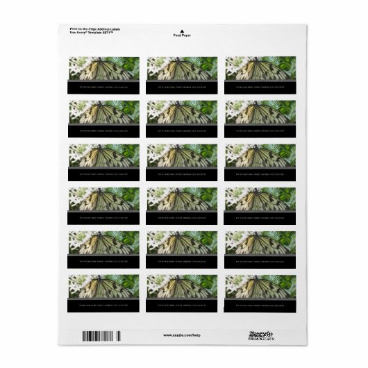 蝶住所 シール (フルシート)