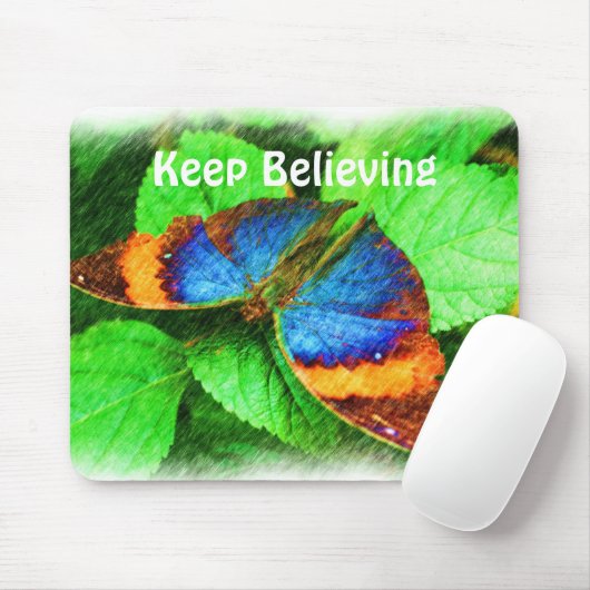 蝶信じ感動的 マウスパッド (マウス)