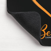 蝶信じ白血病認識度オレンジリボン マウスパッド (コーナー)