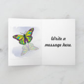 蝶写真フレームカードカスタマイズ可能なテンプレート カード (内部)