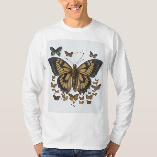 蝶動揺してのTシャツ Tシャツ (正面)