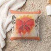 蝶及びタケの装飾用クッション クッション (ブランケット)