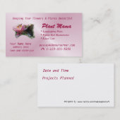 蝶及びユリの名刺はカスタマイズ 名刺 (正面/裏面)