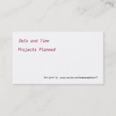 蝶及びユリの名刺はカスタマイズ 名刺 (裏面)