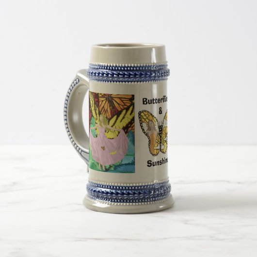 蝶及び日光 ビールジョッキ (正面左)