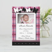 蝶及び格子縞の誕生の発表 案内状 (スタンド正面)