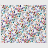 蝶及び開花包装紙 ラッピングペーパー (フラット)