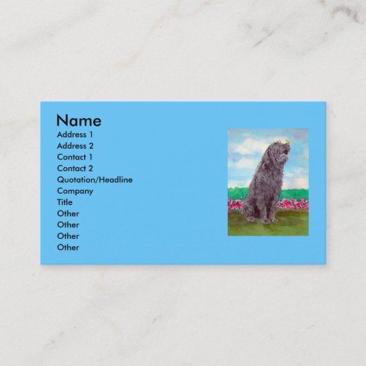 蝶名刺とのLabradoodle 名刺 (正面)