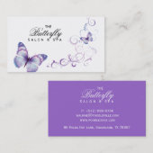 蝶名刺のかわいいサロンのスパ 名刺 (正面/裏面)