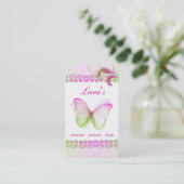 蝶名刺のメーキャップアーティストのサロンのスパのページ 名刺 (スタンド正面)