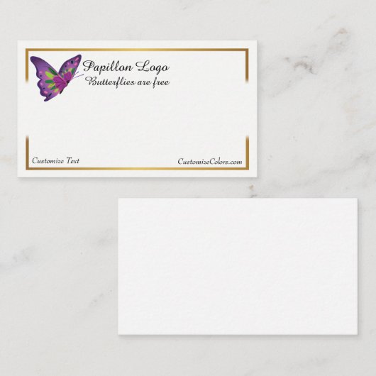 蝶名刺のロゴ 名刺 (正面/裏面)