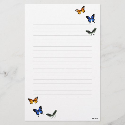 蝶型文具 便箋 (正面)