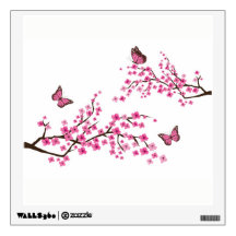 蝶壁のデカールが付いている桜の木